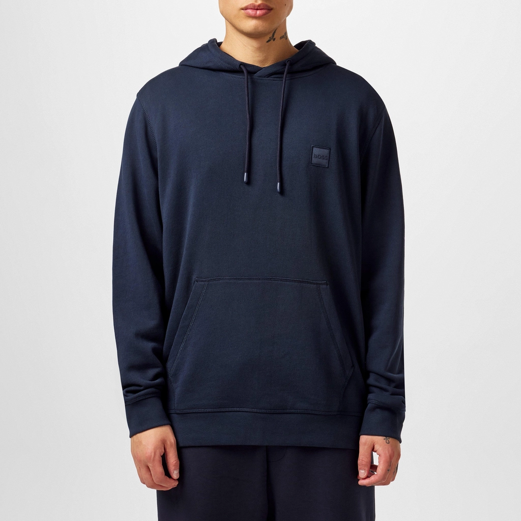 Hugo Boss Wetalk Logo Patch Hoodie - Navy 404